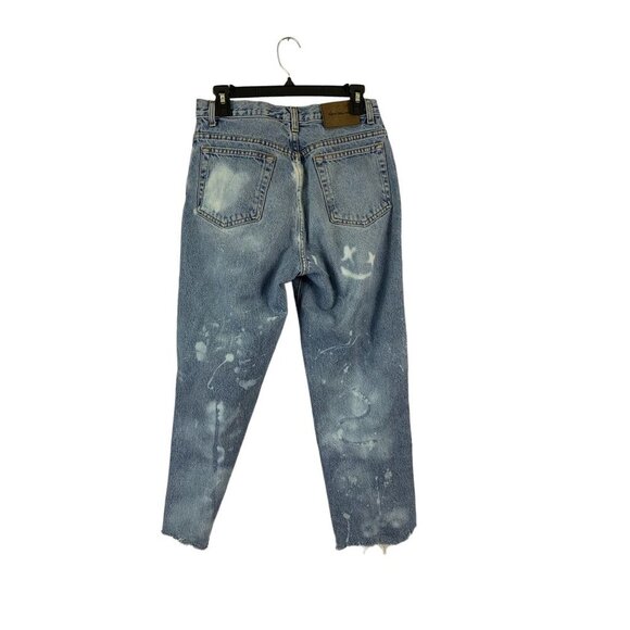 Calvin Klein Women's Classic Double Wash Distressed Jeans - Picture 2 of 7